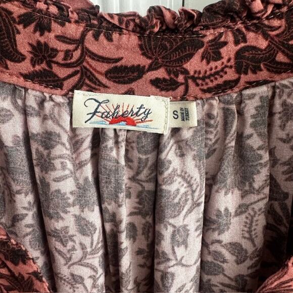 Faherty Portia Blouse 100% Viscose Small Montserrat Floral - Picture 7 of 10